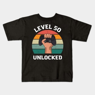 Level 50 Unlocked Birthday 50 T-shirt Kids T-Shirt